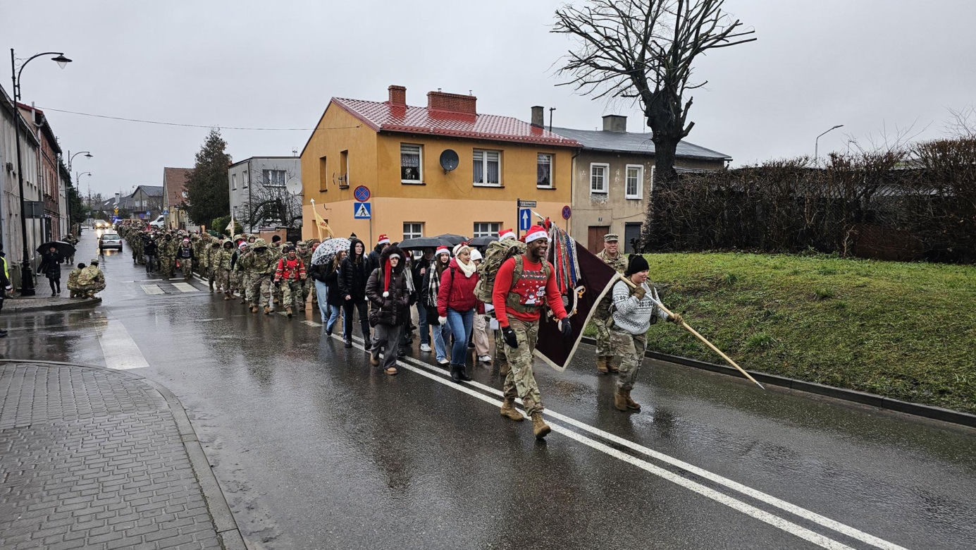 Marsz żołnierzy US ARMY w Drawsku Pomorskim 