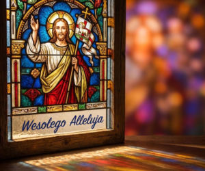 Religijna kartka na Wielkanoc