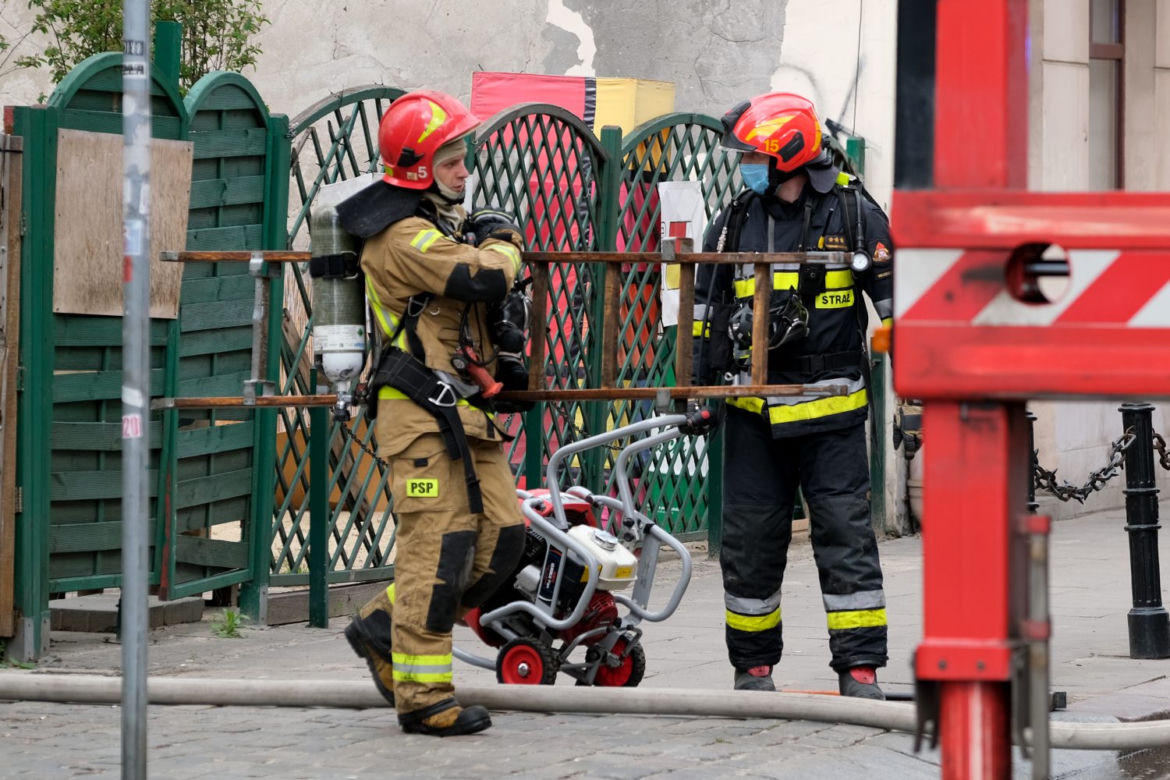 Pożar pustostanu na Ząbkowskiej