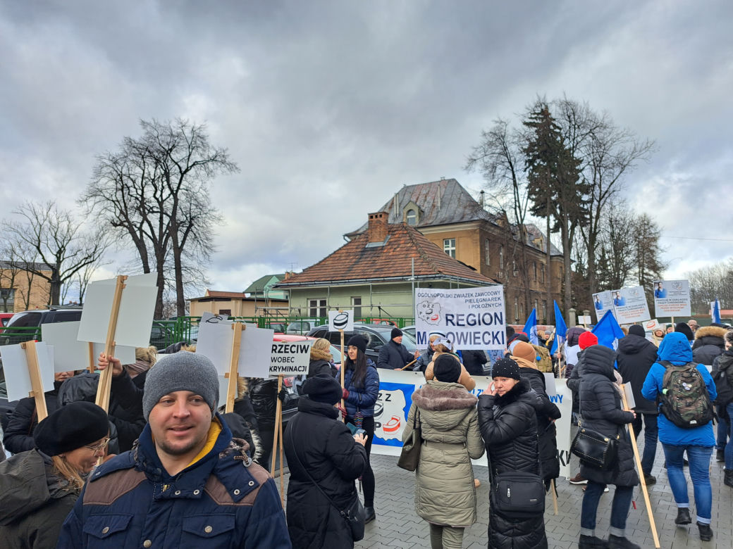 Protest pielęgniarek w Tarnowie