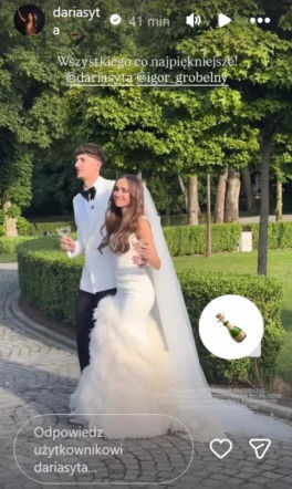 Tak hulały gwiazdy na weselu Darii Sytej i Igora Grobelnego. Szampan lał się strumieniami!