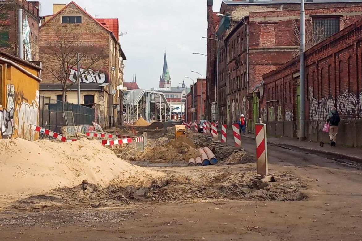 Problemy na przebudowie ulicy Kolumba