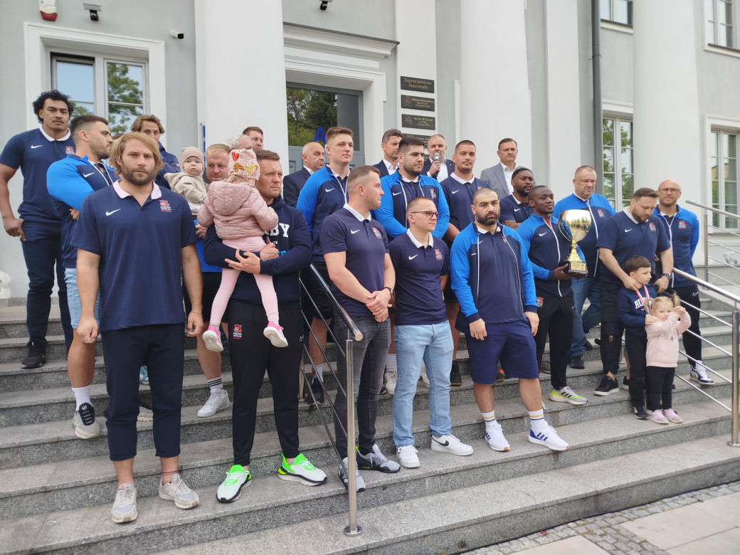 Społeczność sportowców i kibiców rugby z Siedlec uczciła największy z dotychczasowych sukcesów w historii klubu