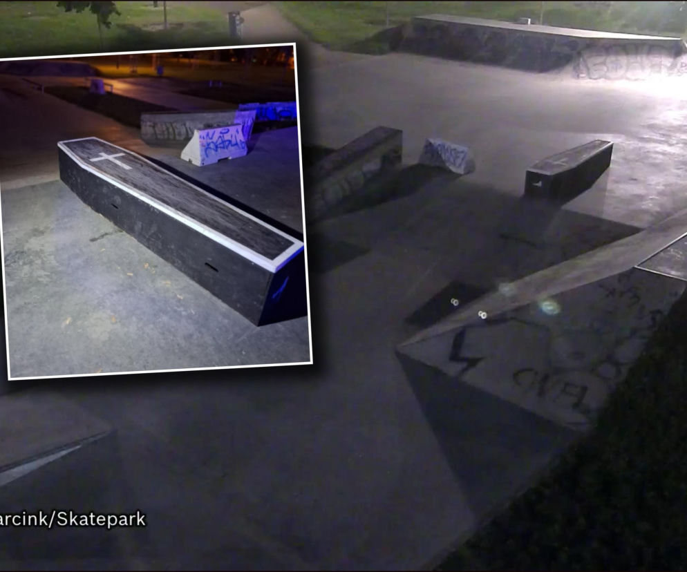 Trumna na skateparku w centrum Poznania?! Służby natychmiast ruszyły na miejsce