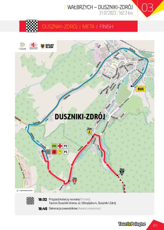 Tour de Pologne 2023 3. etap mapa
