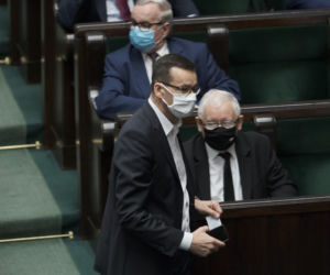 Jarosław Kaczyński w drodze do sejmu