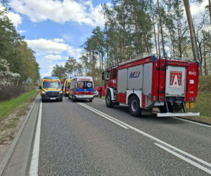 Tragedia na DK 42 Starachowice - Rudnik.  W wypadku zginął motocyklista