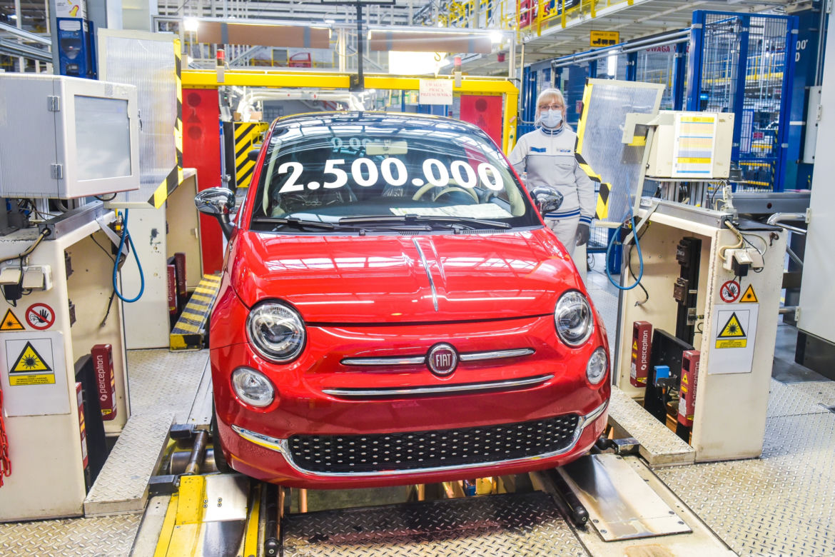 2,5 miliona Fiatów 500 z fabryki w Tychach