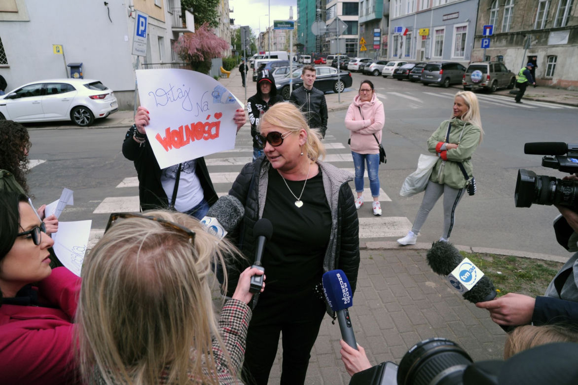 Plakat, którym witano Arkadiusza Kraskę na wolności, trafił na aukcję WOŚP