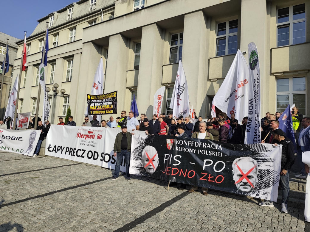Górnicy protestują przeciw zwolnieniom