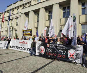 Górnicy protestują przeciw zwolnieniom