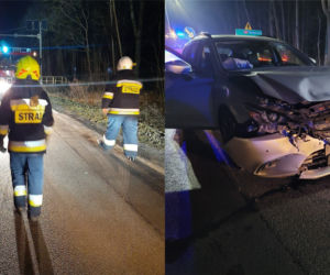 Wypadek na DK 25. W Tryszczynie zderzyły się trzy osobówki [ZDJĘCIA]