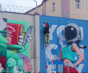 Street-art na murach aresztu