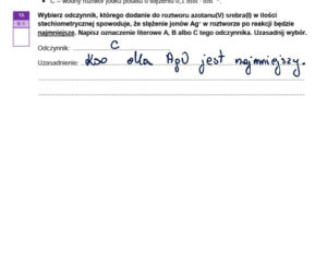 Matura próbna CKE 2026 - chemia. Poprawne odpowiedzi
