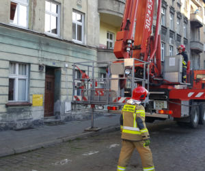 Pożar w kamienicy przy ulicy Kościuszki w Grudziądzu. Paliło się poddasze budynku