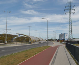 Nowy przystanek tramwajowy, który obsługuje leżącą tuż obok PGE Arena.