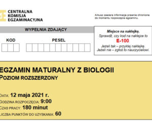 Matura biologia rozszerzona 2021 - arkusz CKE
