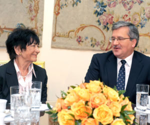 Halina Szpilman z Prezydentem Bronisławem Komorowskim