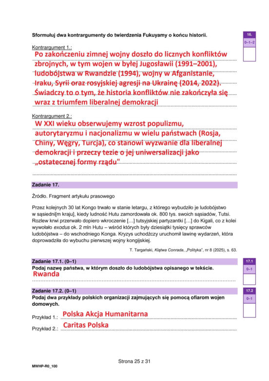 Matura próbna 2026: WOS rozszerzony - wszystkie odpowiedzi do arkusza CKE 16.01.2026