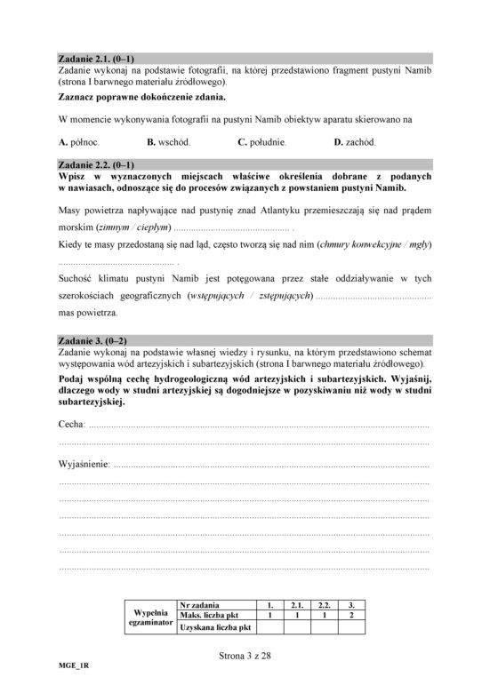 Matura 2018 - Geografia poziom rozszerzony. Arkusze egzaminacyjne