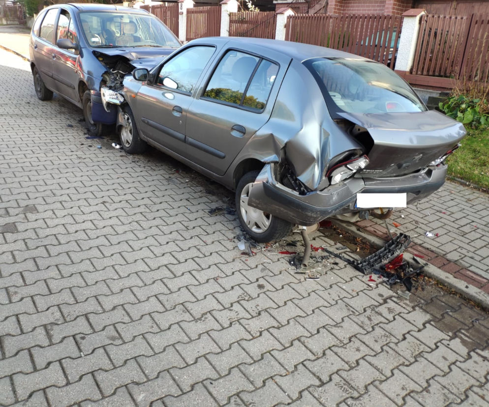 Wypadek w Olsztynie. 67-latka zniszczyła cztery samochody