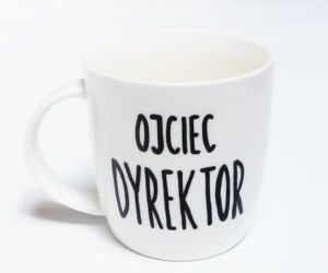 Kubek z zabawnym napisem na Dzień Ojca