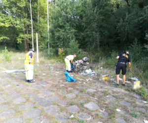 Sprzątanie dawnej plaży Mieleńskiej