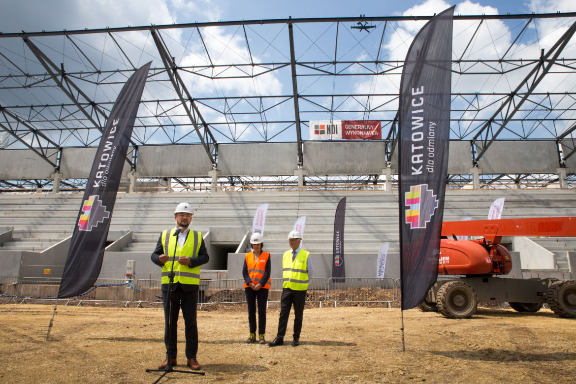 Prace przy nowym stadionie w Katowicach idą pełną parą