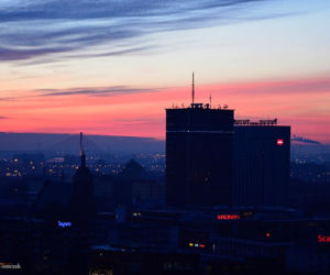 Tak wygląda gdańska panorama widziana z Góry Gradowej  o poranku