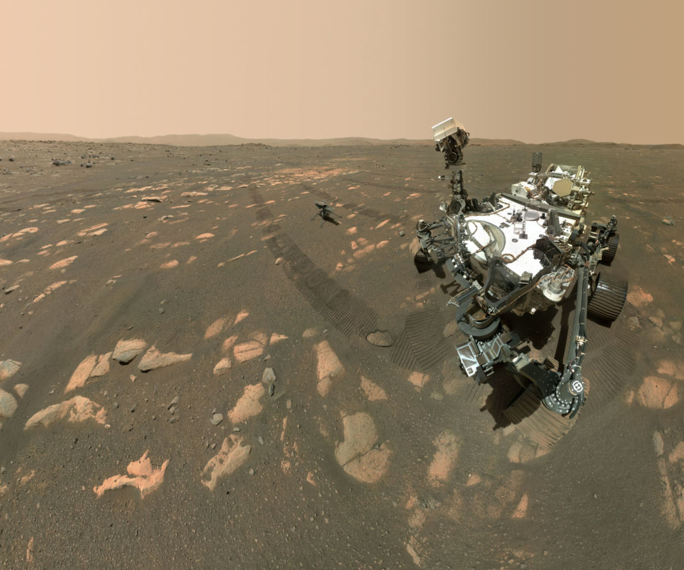  Łazik Perseverance zrobił sobie na Marsie selfie z dronem Ingenuity