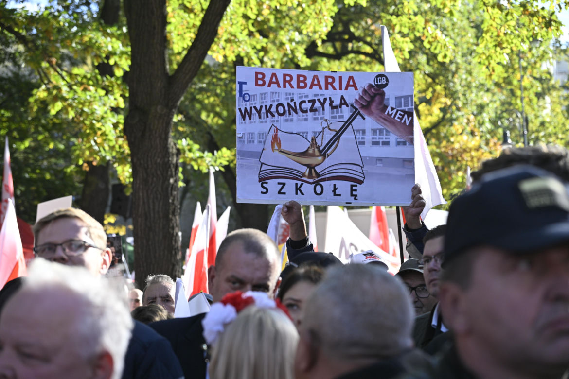 Protest pod TK. Kaczyński