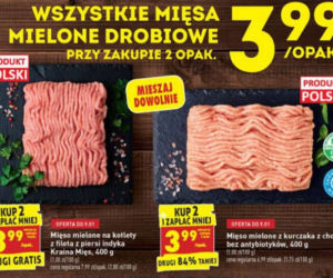 mięsa mielone drobiowe 3,99 zł/opakowanie