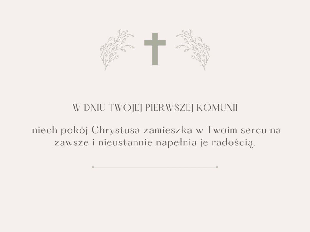 e-kartki z okazji Pierwszej Komunii Świętej