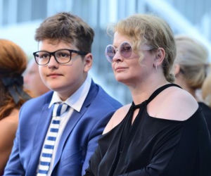 Dominika Ostałowska i jej syn Hubert Zduniak