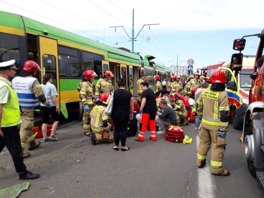 Zderzenie tramwajów na ulicy Hetmańskiej; są ranni