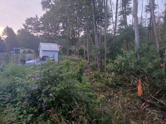 Poranne dachowanie w Wąchocku. Dwie osoby trafiły do szpitala