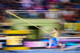 Armand Duplantis podczas Halowych Mistrzostw Świata w Lekkoatletyce Kujawy Pomorze 26 w Toruniu