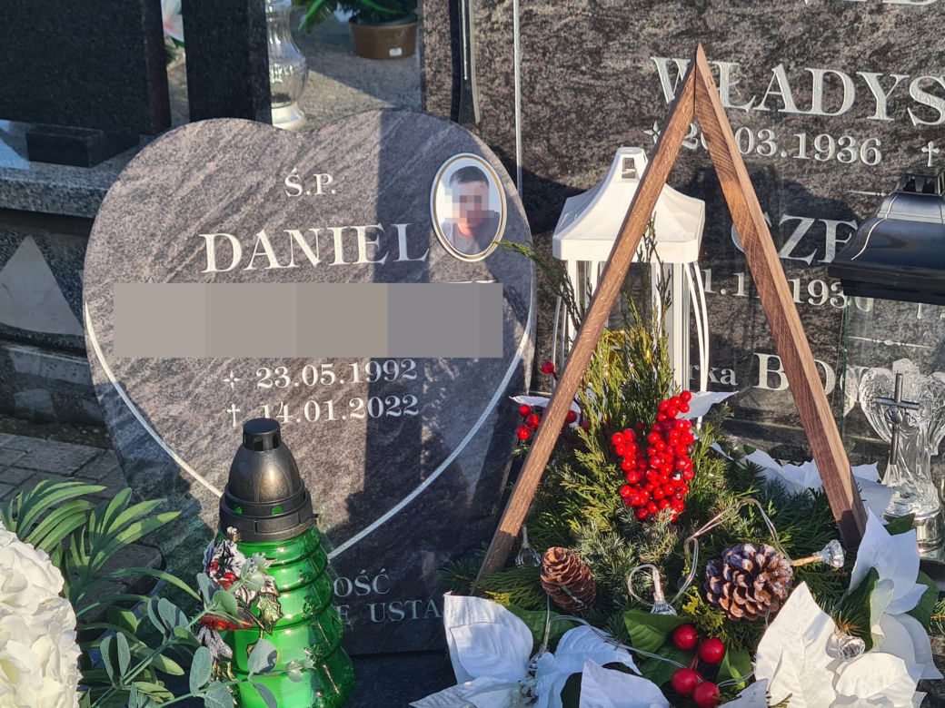 Tragiczna śmierć piłkarza Zacisze Trześń. Grób Daniela [GALERIA]