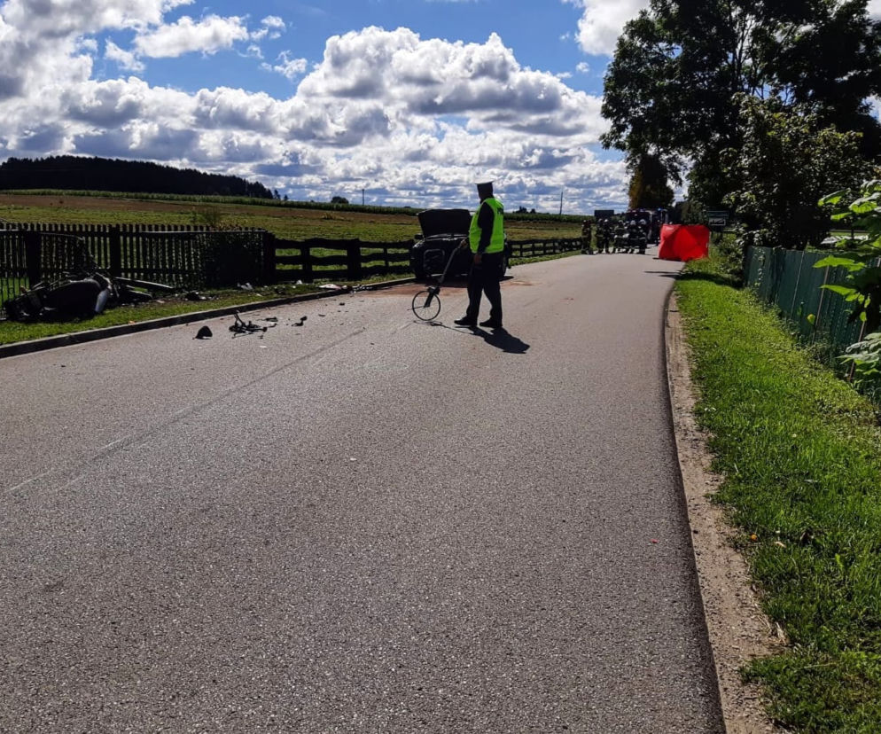 Chwaszczewo. Wypadek śmiertelny. Motocyklista zderzył się czołowo z kią