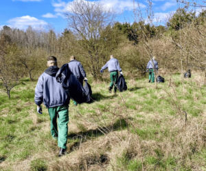 Osadzeni z siedleckiego Zakładu Karnego włączeni w akcję sprzątania terenów zielonych nad zalewem