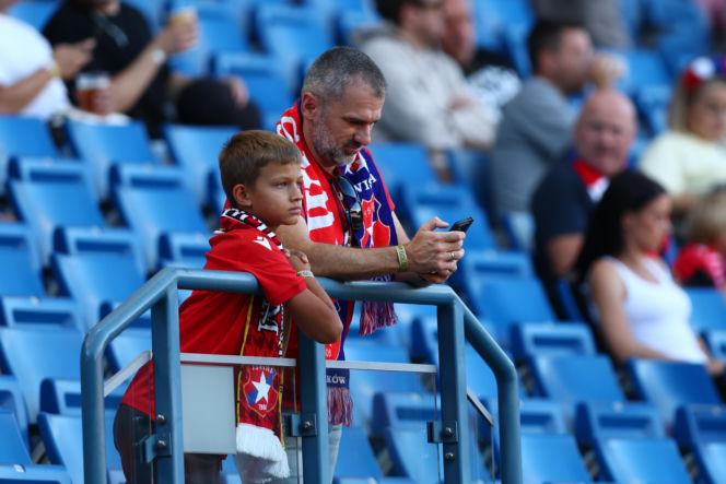 Wisła Kraków - Wieczysta Kraków: Zdjęcia kibiców i zawodników z meczu 6. kolejki PKO BP Ekstraklasy