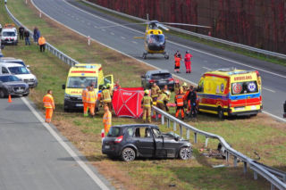 Śmiertelny wypadek na A2 w powiecie mińskim. Na miejscu lądował helikopter LPR!