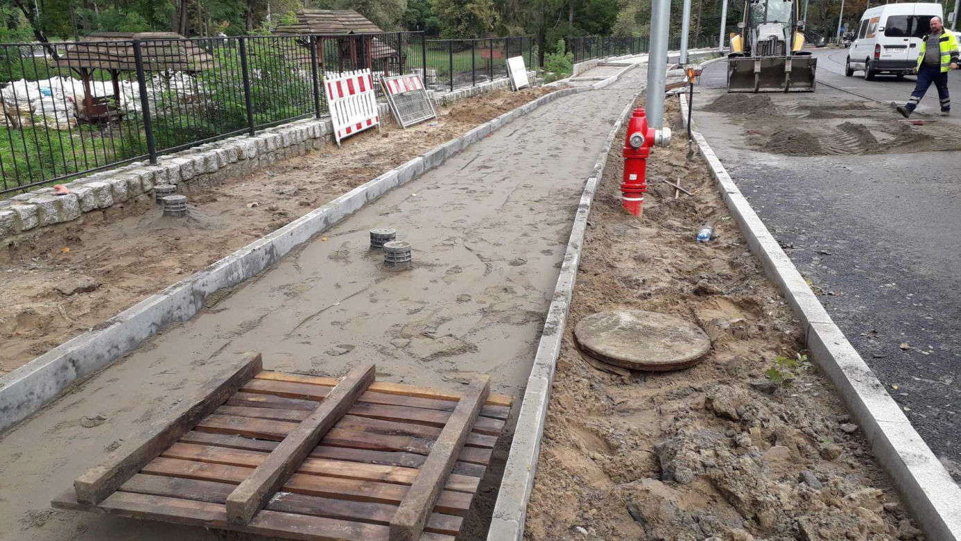 Przebudowa ulicy Arkońskiej - październik 2019