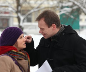 Na dobre i na złe odc. 416. Monika Zybert-Jędras (Jolanta Fraszyńska), Krzysztof Jędras (Andrzej Bienias)