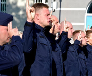 Ślubowanie nowych funkcjonariuszy podlaskiej policji
