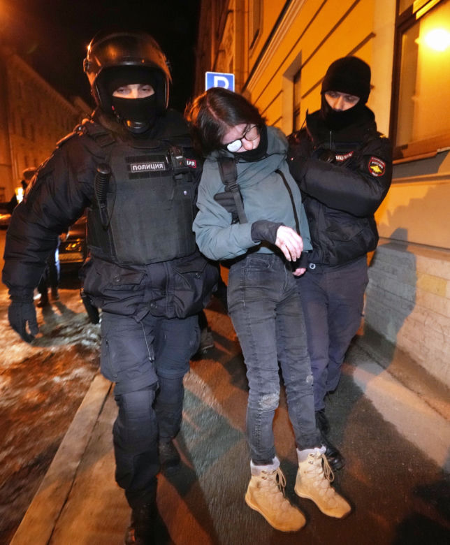 Protesty w Rosji przeciwko wojnie na Ukrainie 