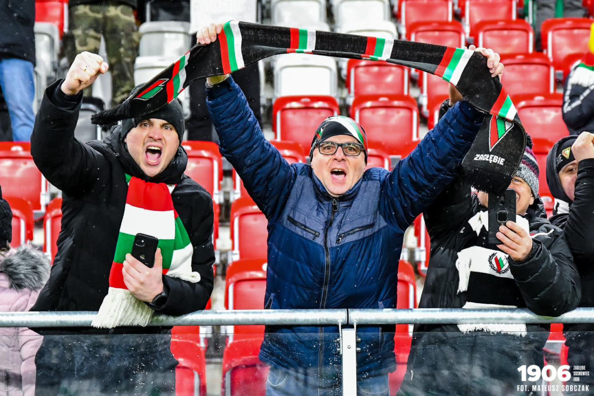 Kibice na meczu Zagłębie Sosnowiec - GKS Katowice