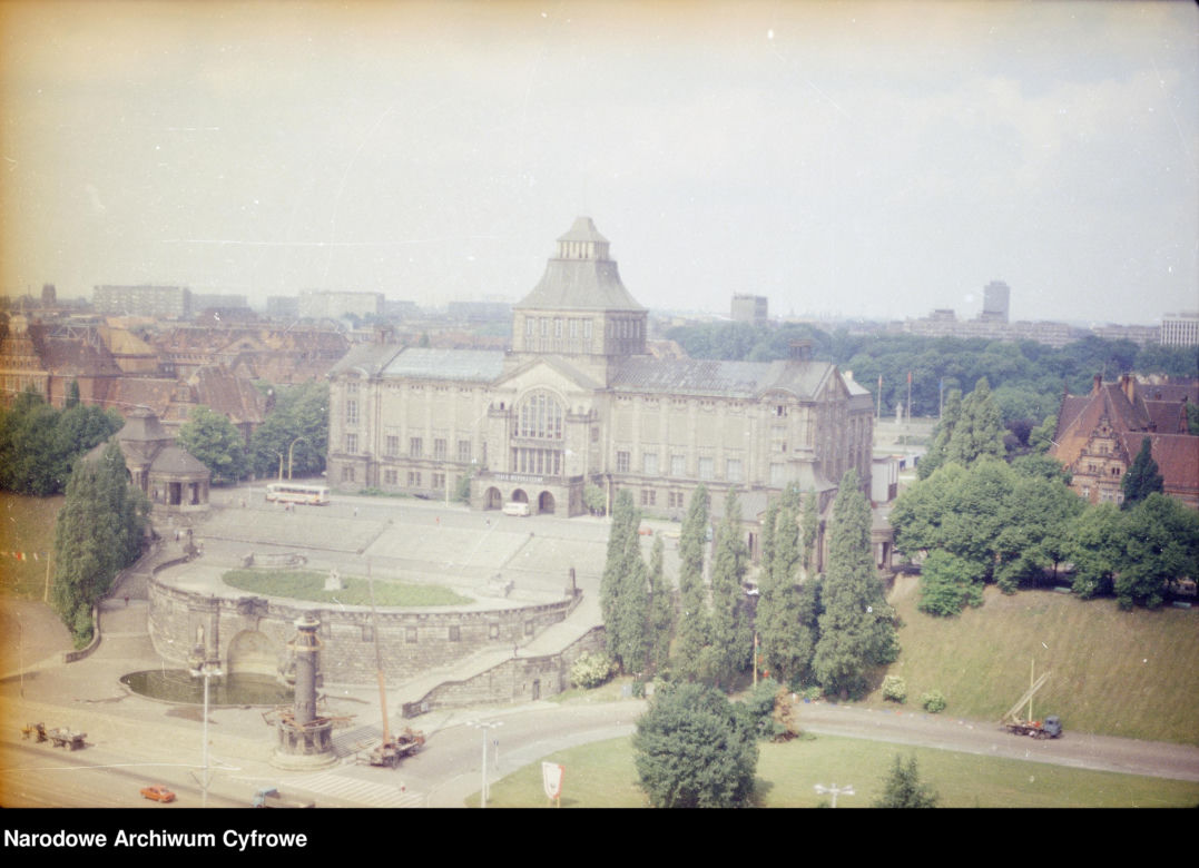 Szczecin z lotu ptaka w latach 80. XX wieku