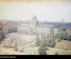 Szczecin z lotu ptaka w latach 80. XX wieku