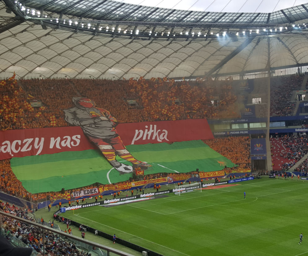 Kibice Jagiellonii na Stadionie Narodowym